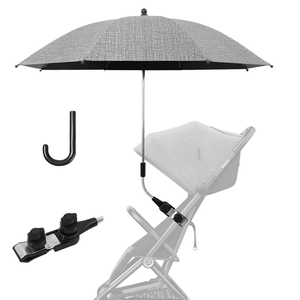 Parasol universel réglable et léger à clipser pour poussette, en nylon 210T, 8 baleines, protection soleil et pluie - Product Image 1