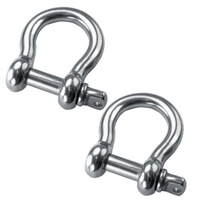 Manille à vis robuste en acier inoxydable 316 pour applications marines, yachts, et connexion de câbles métalliques