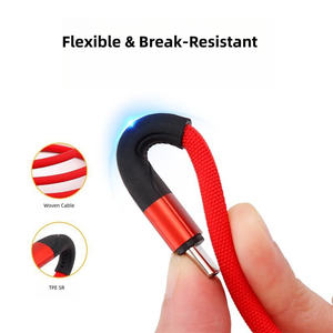 NUEVO <span class=keywords><strong>Cable</strong></span> USB a Lightning PD de 30W, <span class=keywords><strong>Cable</strong></span> de Carga Rápida con Trenzado de 8 Pines, 1M 3FT, Compatible con <span class=keywords><strong>iPhone</strong></span> 6 <span class=keywords><strong>6s</strong></span> 7 8 <span class=keywords><strong>Plus</strong></span> Max 11 12 13 14 - Product Image 4