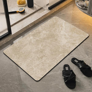 Alfombra de baño rectangular de tierra diatomeas, absorbente, estilo minimalista para baño - Product Image 4