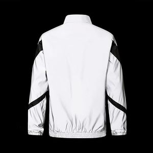 High Visibility Full Reflective Jacket Men Waterproof Night Luminous Windbreaker Custom Logo Lightweight Hip Hop Streetwear - Product Image 3