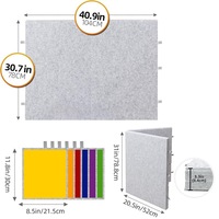 Table de puzzle en feutre portable, tableau de classification pliable avec 6 tiroirs, support et couvercle pour le puzzle des enfants