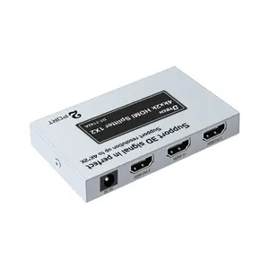 DTECH 4K 30HZ HDMI מפצל 1 ב-2 החוצה 340MHz/3.4Gbps 5V/1A HDMI מפצל 1x2 עבור תצוגת מקרן טלוויזיה