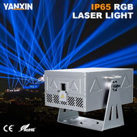 Projecteur laser RGB professionnel 50W pour extérieur, IP65, animation couleur intégrale, ILDA FB4, faisceau laser pour spectacle paysager et festival