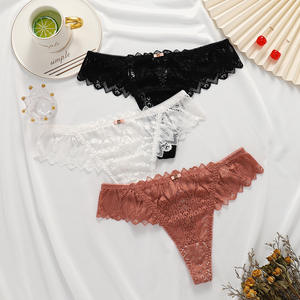 Женские трусики-стринги с вышивкой и заниженной талией - Product Image 2