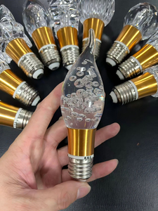 Ampoule LED en cristal YIHAN, culot E27, AC 85-265V, forme B12, 2700K, blanc chaud doux, finition dorée, télécommande - Product Image 5
