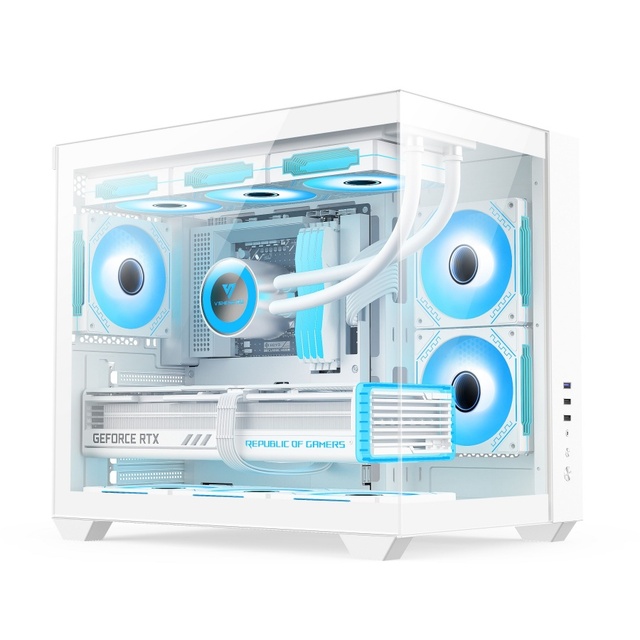 AntarcChill Custom High Quality Aluminium Gaming PC Desktop Gaming Computer Desk Case ATX Computer Cases Towers CPU Cabinet