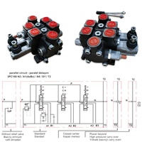 Vanne de commande hydraulique manuelle à double action Junbao série PC100 27 GPM pour tracteur – Vente en gros