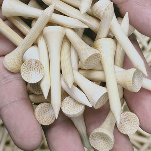 Tees de golf de bambú de 42, 54, 70 y 83 mm, soporte duradero para pelotas de golf - Product Image 4