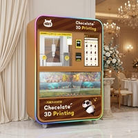 Imprimante 3D de chocolat pour projets de centres commerciaux, distributeur automatique intelligent 24h/24, libre-service, paiement multi-mode