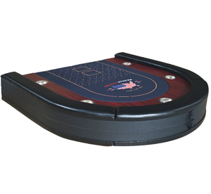 Table de <span class=keywords><strong>poker</strong></span> Texas Hold'em pliable moderne de luxe avec pieds en métal pliables, portable, pour 8 joueurs, divertissement de <span class=keywords><strong>casino</strong></span> (bois et mélamine) - Product Image 3