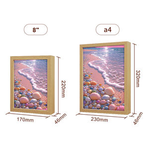 Anime Paysage Personnage Acrylique Cadre Photo Décoration Maison <span class=keywords><strong>Manga</strong></span> Peinture Designs avec Éclairage Nouvel An - Product Image 3