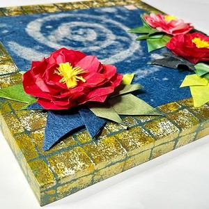 High Quality Camellia 3D Art Panel Home Decoration <b>Handmade</b> <b>Paper</b> Crafts Original Origami Toy - Product Image 6