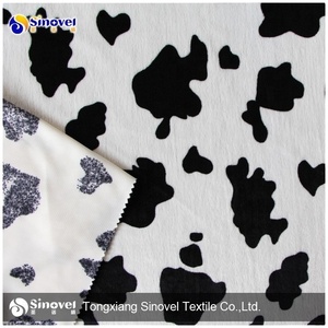 <span class=keywords><strong>Tissu</strong></span> en peluche 100% Polyester avec imprimés de <span class=keywords><strong>vache</strong></span>, peluche courte, velours, animaux, 1 pièce - Product Image 4