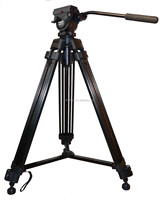 Trépied d'appareil photo numérique vidéo de support de prise de vue en alliage d'aluminium de qualité diffusion