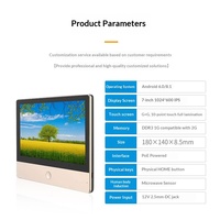 Tablette industrielle intelligente Android 7 pouces IPS avec port série PoE, PC et matériaux plastiques pour le contrôle de la maison intelligente