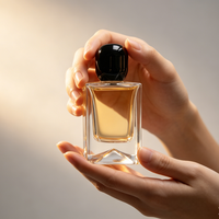 Hochwertige 100ml Klare Glas-Parfümflasche mit Individueller Heißprägung und Siebdruck und Geschenkboxen