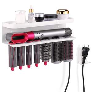 Support mural pour <span class=keywords><strong>Dyson</strong></span> Airwrap Styler, support de rangement blanc pour <span class=keywords><strong>fer</strong></span> à <span class=keywords><strong>friser</strong></span> et accessoires, support de salle de bain - Product Image 1