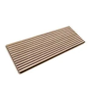 Interor Wall And Ceiling Grey PET Acoustic Panel Wood Slat Acoustic Panel