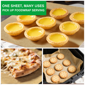 Folhas de Papel Parchment Natural Kraft 10x10.5 Polegadas, Dispensador de Caixa Retrátil Antiaderente com 200 Folhas para Cozimento em Fritadeira e Forno - Product Image 5