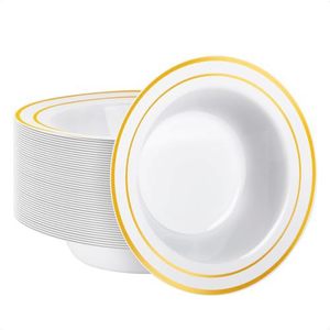 Platos de Plástico Dorado Biodegradables, Juego de Cubiertos Desechables (para 10 Personas) - Product Image 4