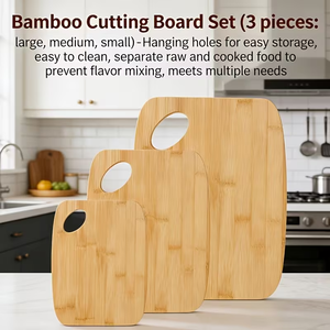 <span class=keywords><strong>Planche</strong></span> à découper en bambou carbonisé, facile à nettoyer, répondant à divers besoins pour le camping et la cuisine en plein air. - Product Image 1