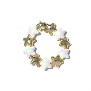 Brazalete de Moda con Forma de Estrella, Acero Inoxidable 316L, Chapado en Oro PVD, Joyería Sostenible y Resistente para Mujer - Product Image 2