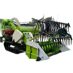 Moissonneuse-batteuse 4LZ-1.0A à transmission par engrenages verte multifonctionnelle pour céréales - Product Image 1