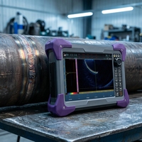 Detector de Defectos Ultrasónico de Arreglo en Fase TFM de 64 Canales en Tiempo Real con Pantalla Táctil de 10.4 Pulgadas, Alta Precisión y Almacenamiento de 256 GB para Soldaduras