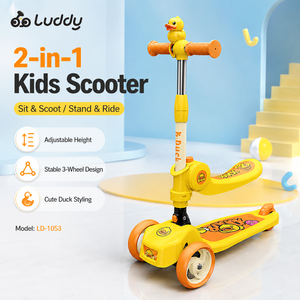 Luddy, meilleur cadeau de Noël, <span class=keywords><strong>tricycle</strong></span> convertible 3 en 1 pour tout-petits, poussette pour bébé, <span class=keywords><strong>draisienne</strong></span>, jouet à roulettes pour garçons et filles - Product Image 3