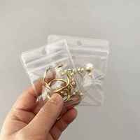 Conception personnalisée Taille complète Sac à fermeture éclair pour boucles d'oreilles et colliers pour bijoux suspendus Livraison rapide