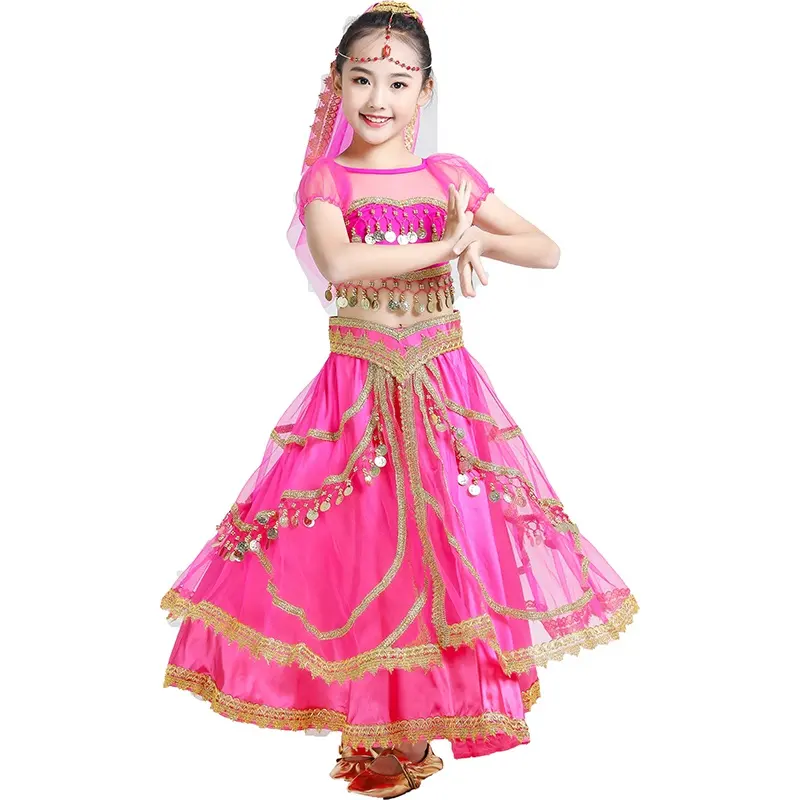 Kinderen Westerse Regio 'S Prinses Jurk Kostuum Voor Indiase Dansvoorstelling