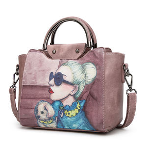 Sac à main en tissu côtelé pour femmes, fourre-tout, style décontracté, usage quotidien, personnalisé, imprimé numérique, vente en gros, nouvelle collection - Product Image 2