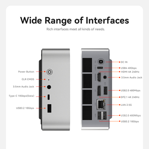 Mini PC Beelink SER9 con AMD Ryzen R7 H 255 8C/16T, 32GB LPDDR5X 6400MHz, 1TB SSD, USB4 40Gbps, Refrigeración VC, Computadora de Escritorio para Juegos - Product Image 6
