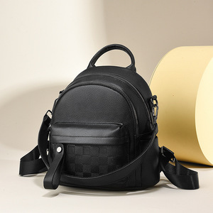 Women's Large-Capacity Fashion Leather <b>Backpack</b> <b>College</b> Style Waterproof PU with Zipper Closure Anti-Theft Feature for Travel - Product Image 4