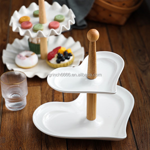 Plato de Gres <span class=keywords><strong>en</strong></span> Forma de Corazón 2022, Vajilla <span class=keywords><strong>Romántica</strong></span> <span class=keywords><strong>para</strong></span> <span class=keywords><strong>Cena</strong></span>, Plato de Servir de <span class=keywords><strong>Dos</strong></span> Niveles <span class=keywords><strong>en</strong></span> Forma de Corazón, Decoración de Bodas, Bandeja <span class=keywords><strong>para</strong></span> Postres - Product Image 3