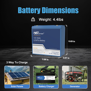 แบตเตอรี่ LiFePO4 12V 20Ah แบบชาร์จได้ ลิเธียมไอรอนฟอสเฟต สำหรับรถยนต์เด็ก รถพลังงานแสงอาทิตย์ ระบบสำรองไฟ (UPS) และอุปกรณ์การแพทย์ - Product Image 4