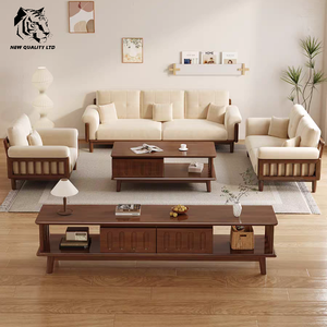 Muebles de sala de estar personalizados de estilo nórdico, sofás tapizados en madera, fabricados en fábrica, al mejor precio, personalizados, en stock, con envío directo. - Product Image 6