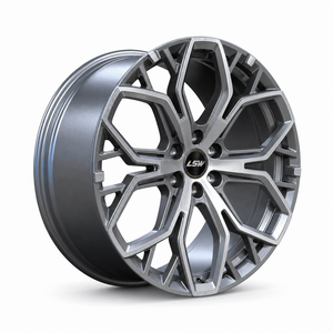 LS8032 New Design Machined Split <b>Spoke</b> Forged Alloy Rims, Custom Aftermarket <b>Wheels</b> For Performance Passenger Car - Product Image 1