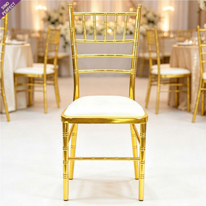 Wholesale Commercial Hotel Party Stackable Heavy Duty White Metal Wedding <b>Chairs</b> Chiavari <b>Chair</b> - Product Image 1