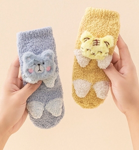 2024 nouveau produit corail <span class=keywords><strong>polaire</strong></span> équipage chaussettes enfants moelleux garçons chaud <span class=keywords><strong>polaire</strong></span> chaussettes enfant en bas âge doux en peluche chaussettes - Product Image 2