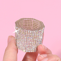 Brosse à ongles en strass Coupe de nettoyage Bol à ongles monomère liquide Pot en verre acrylique Plat à ongles en strass pour brosse à ongles