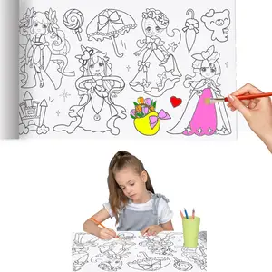 Rouleau de papier à colorier personnalisé DIY pour le dessin des enfants, rouleau de graffiti, imprimé flexographique, papier offset de haute qualité, affiche - Product Image 1