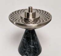 Brûleur d'encens de luxe en marbre, brûleur de Bakhoor en pierre naturelle, porte-encens Mubkhar arabe fait main pour la décoration de la maison pendant le Ramadan