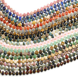 주얼리 제작용 천연석 나석 도매, 6mm 패싯 플랫 라운드 아게이트 자수정 라피스 로즈쿼츠 루비 비즈 - Product Image 1