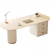 Escritorio de ordenador ligero extensible moderno de lujo para oficina de consulta de salón de belleza en casa
