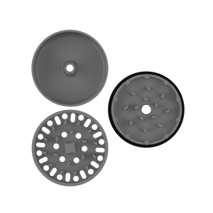 เครื่องบดสมุนไพรเซรามิก3ส่วนเครื่องบดสมุนไพรออกแบบได้ตามที่ต้องการสำหรับการค้าขายส่งอุปกรณ์เสริมการสูบโลหะด้วยตนเอง - Product Image 5