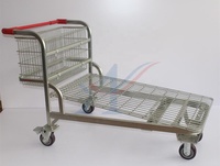 Chariot logistique en métal pour entrepôt, chariot à main, plate-forme, camion, supermarché, chariot logistique