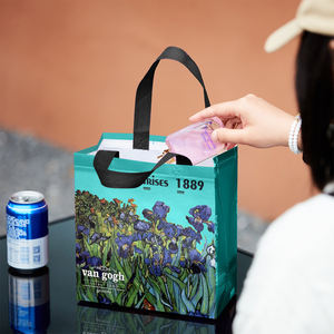 Özelleştirilmiş toptan katlanabilir eko pazarı ucuz Tote çanta özel baskılı geri dönüşümlü kumaş olmayan dokuma hediye alışveriş çantaları ile logo - Product Image 4