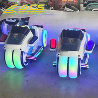 Véhicule de divertissement futuriste ACS blanc et bleu pour moto, équipement commercial d'arcade intérieur lumineux, certifié CE
